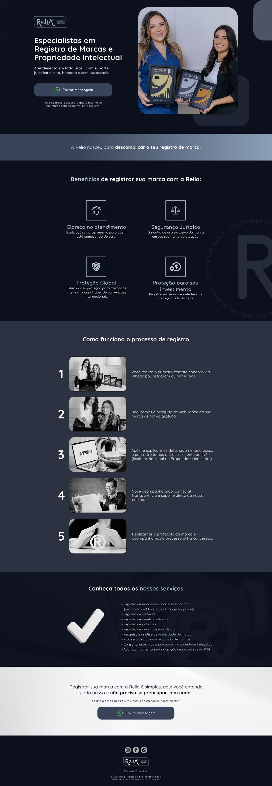 Site Relia Registro de Marcas